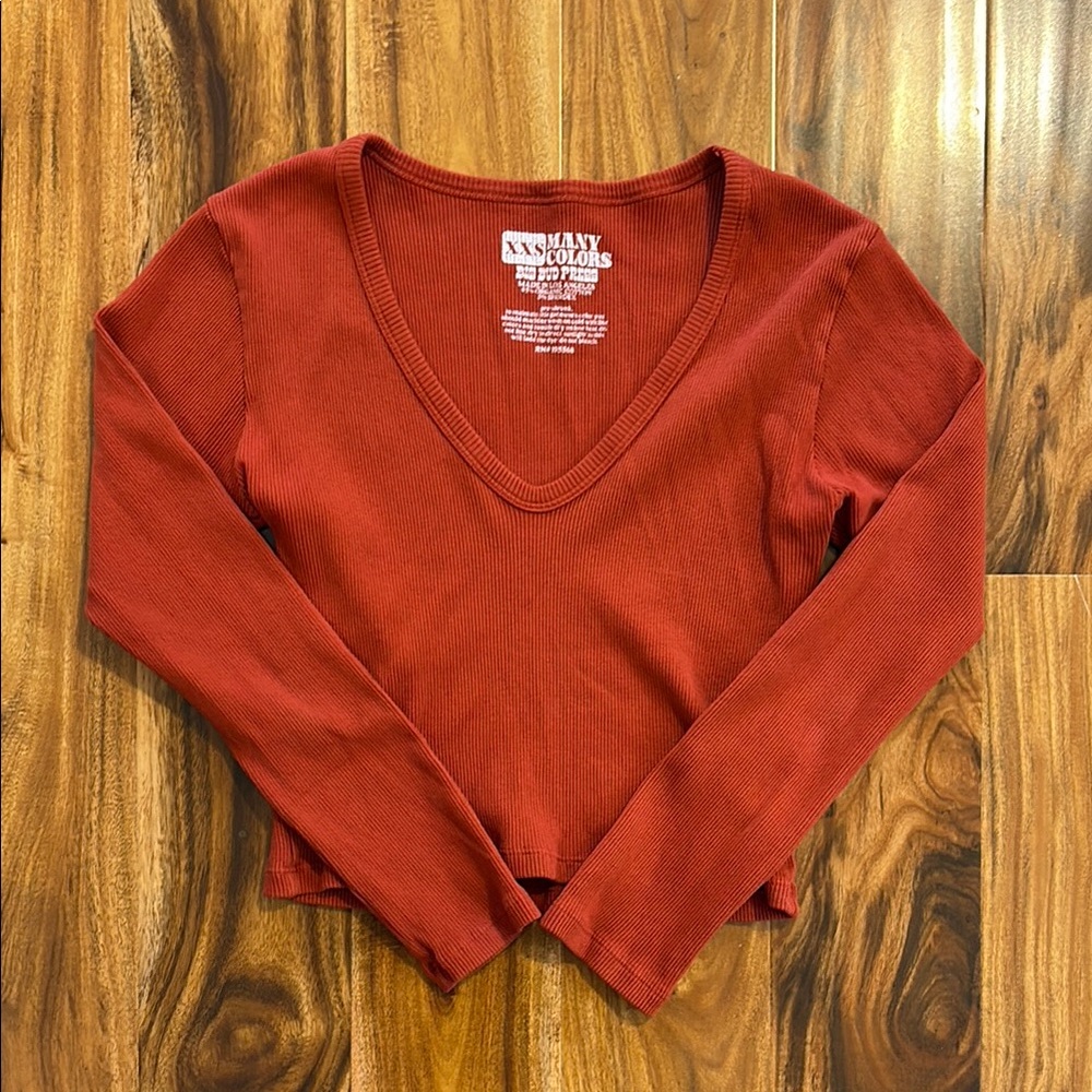 Big Bud Press Paprika Long Sleeve V-Neck